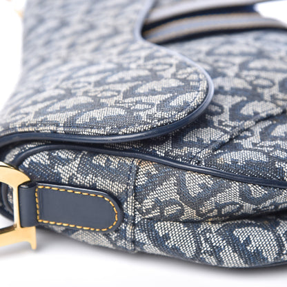 Christian Dior Monogram Saddle Bag Blue 10 of 12