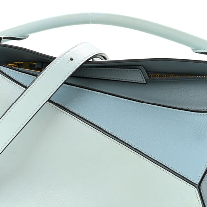 Loewe Calfskin Small Puzzle Bag Aqua Light Blue Stone Blue 7 of 12