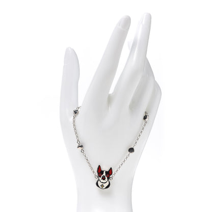 Gucci Sterling Silver Black Spinel Enamel Orso Bracelet 2 of 4