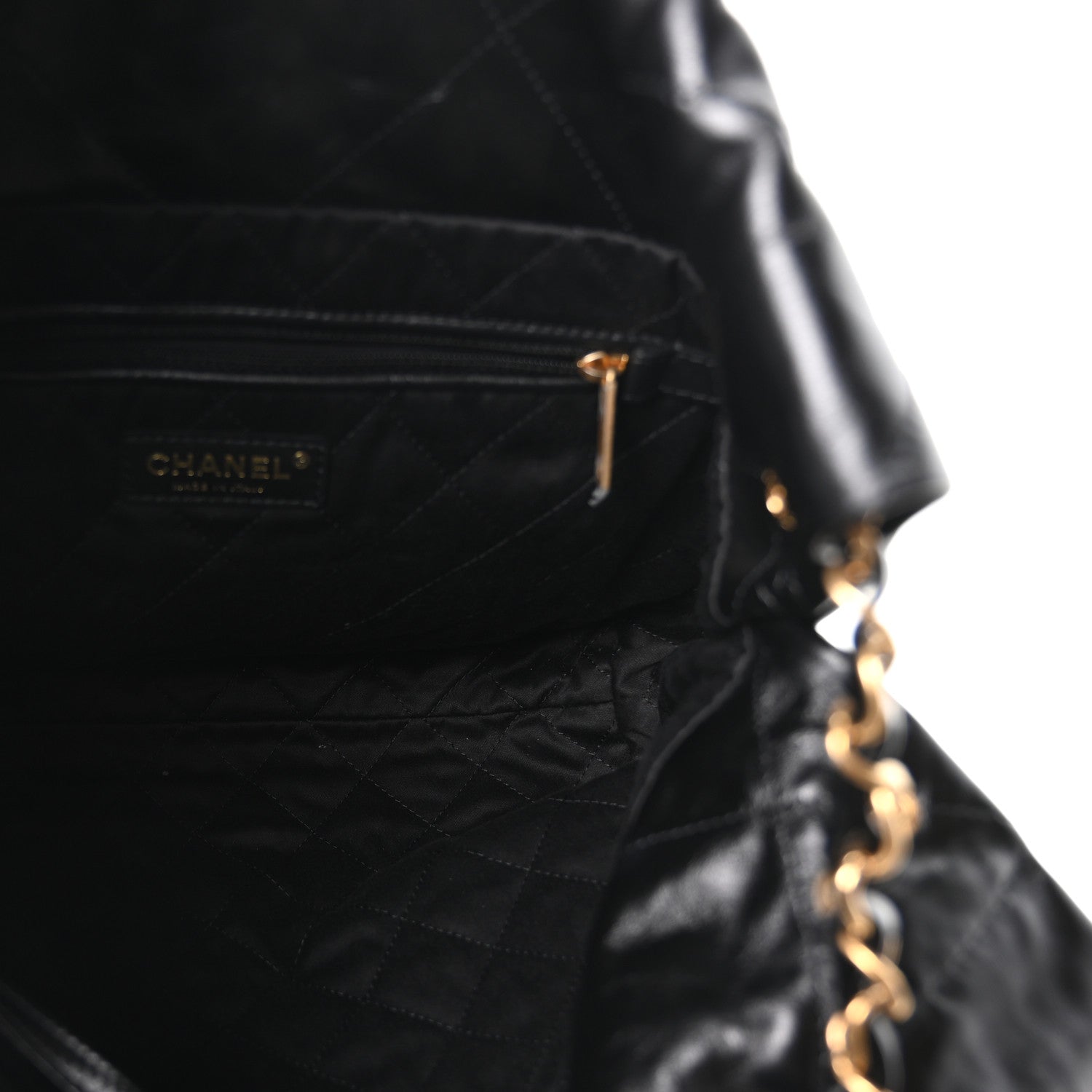 Chanel Calfskin Quilted Small Chanel 22 Black 6 of 11