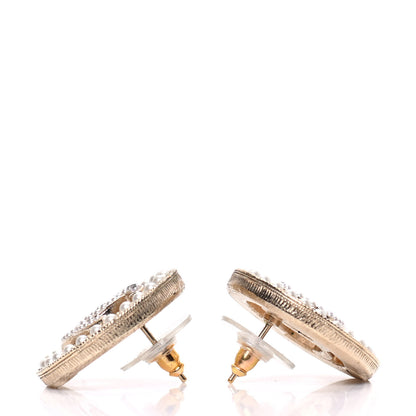 Chanel Pearl CC Round Earrings Gold 3 of 5