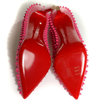 Christian Louboutin Nappa Pigalle Spikes 100 Pumps 38 Pink 5 of 7