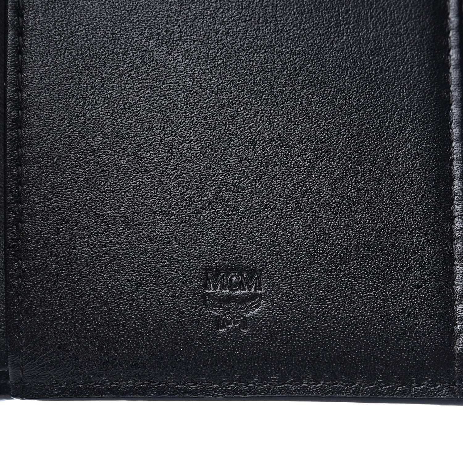 MCM Visetos Compact Wallet Black 5 of 6