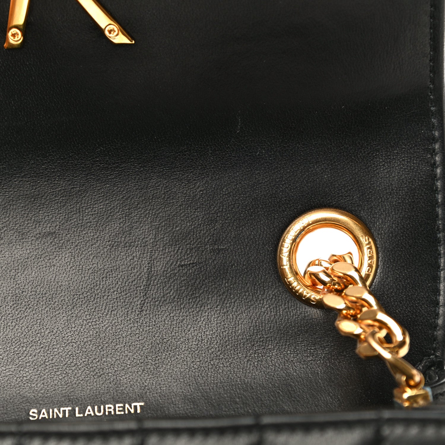 Saint Laurent Lambskin Matelasse Monogram Small Vicky Chain Bag Black 10 of 17