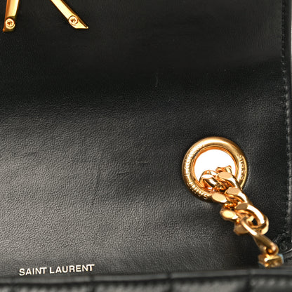 Saint Laurent Lambskin Matelasse Monogram Small Vicky Chain Bag Black 10 of 17