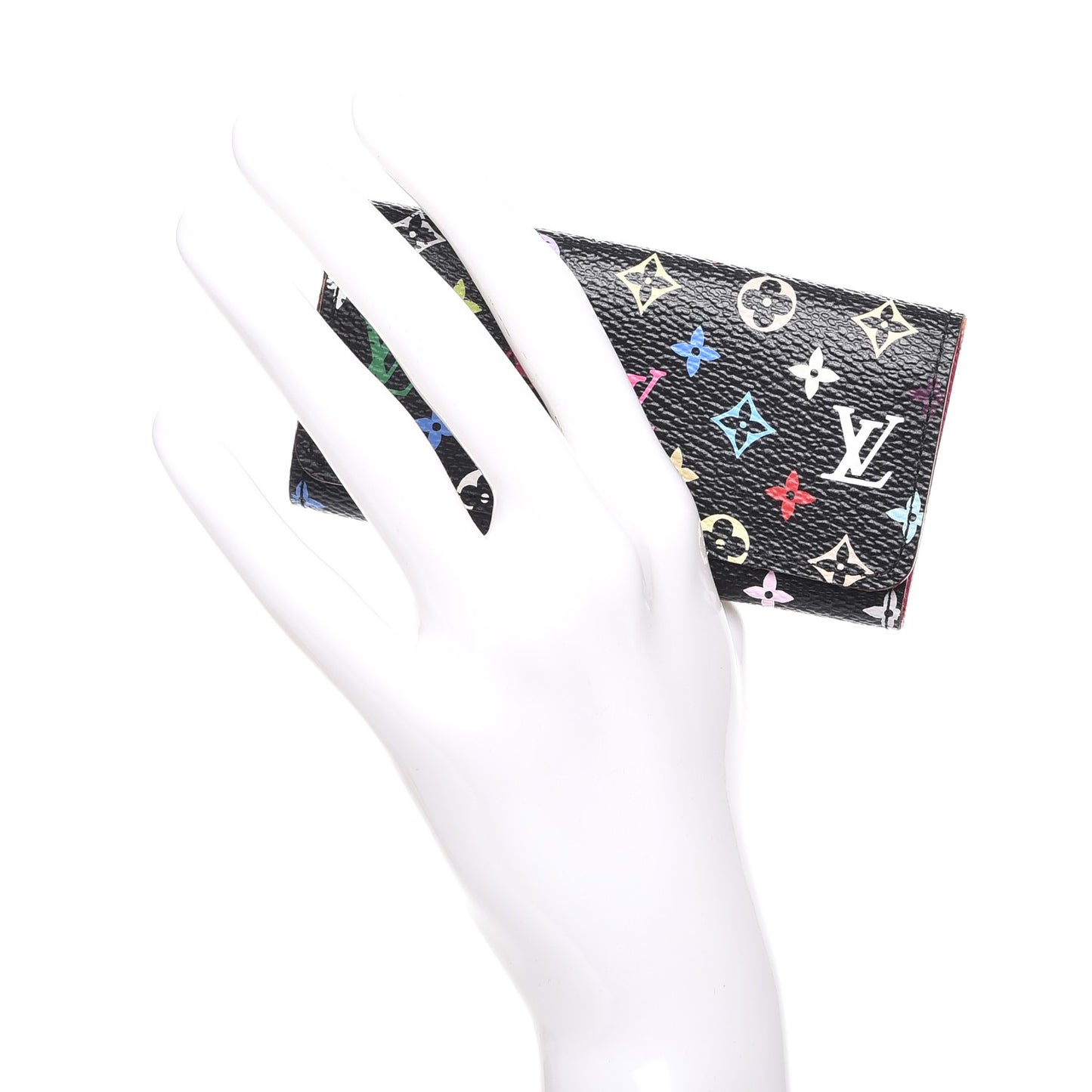 Monogram Multicolor Multicles 4 Key Holder Black Grenade