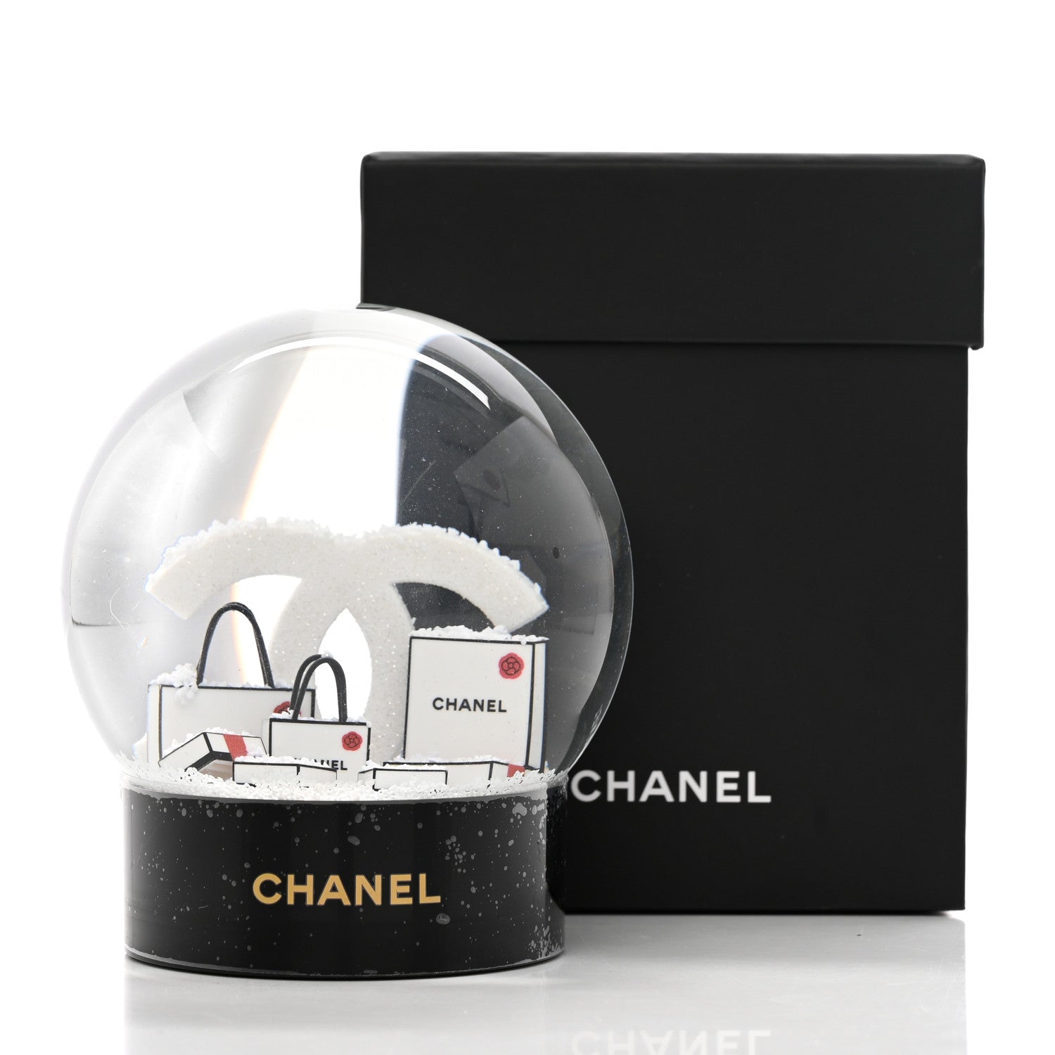 Chanel Glass CC Shopping Bag Snow Globe 8 of 8