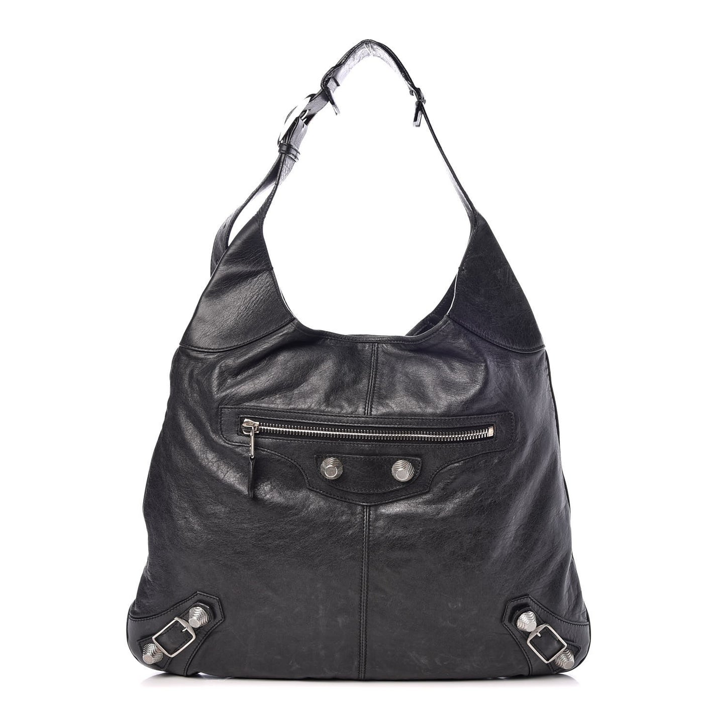 Chevre Giant 21 Silver Hardware Besace Hobo Black