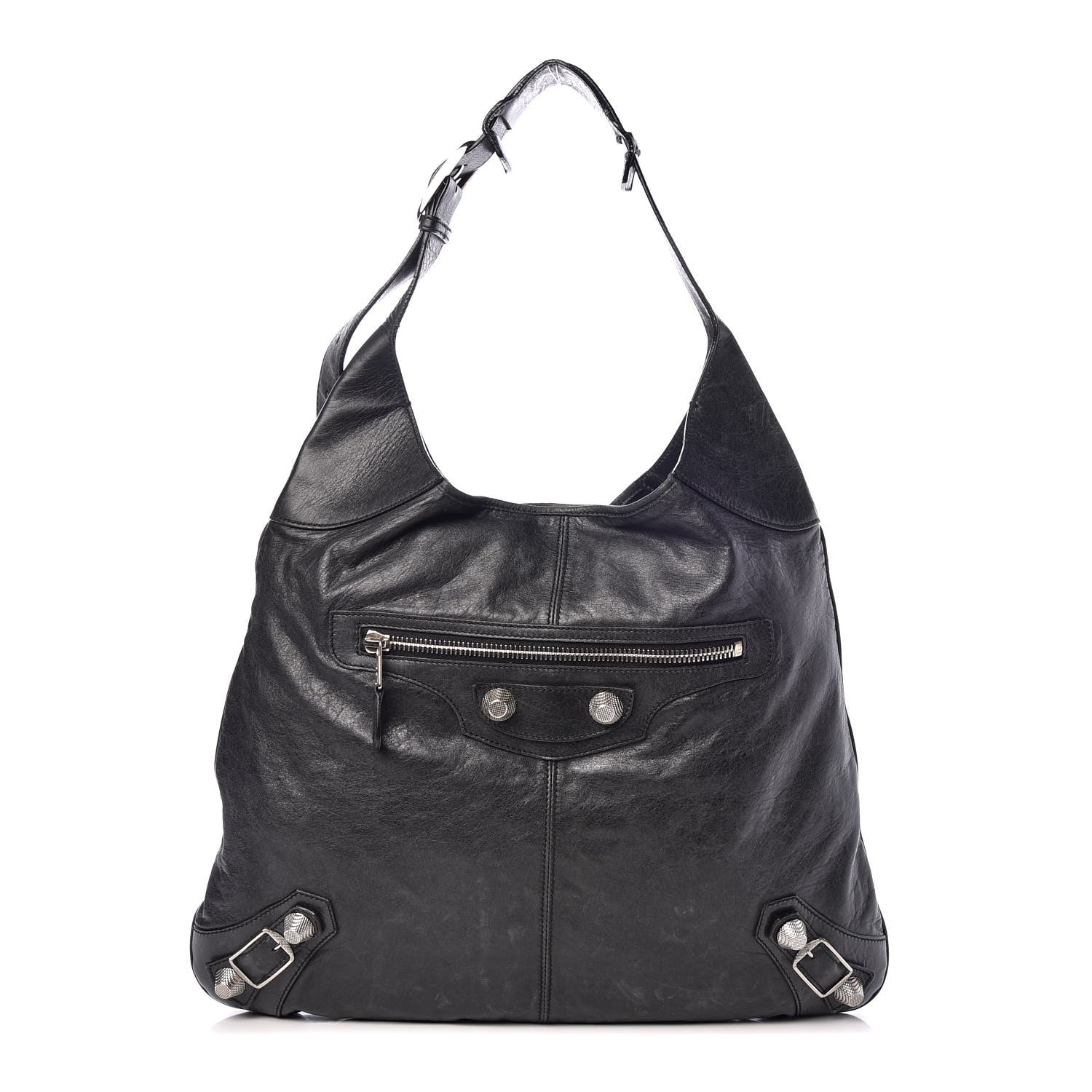 Balenciaga Chevre Giant 21 Silver Hardware Besace Hobo Black 1 of 10