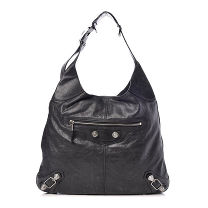 Balenciaga Chevre Giant 21 Silver Hardware Besace Hobo Black 1 of 10