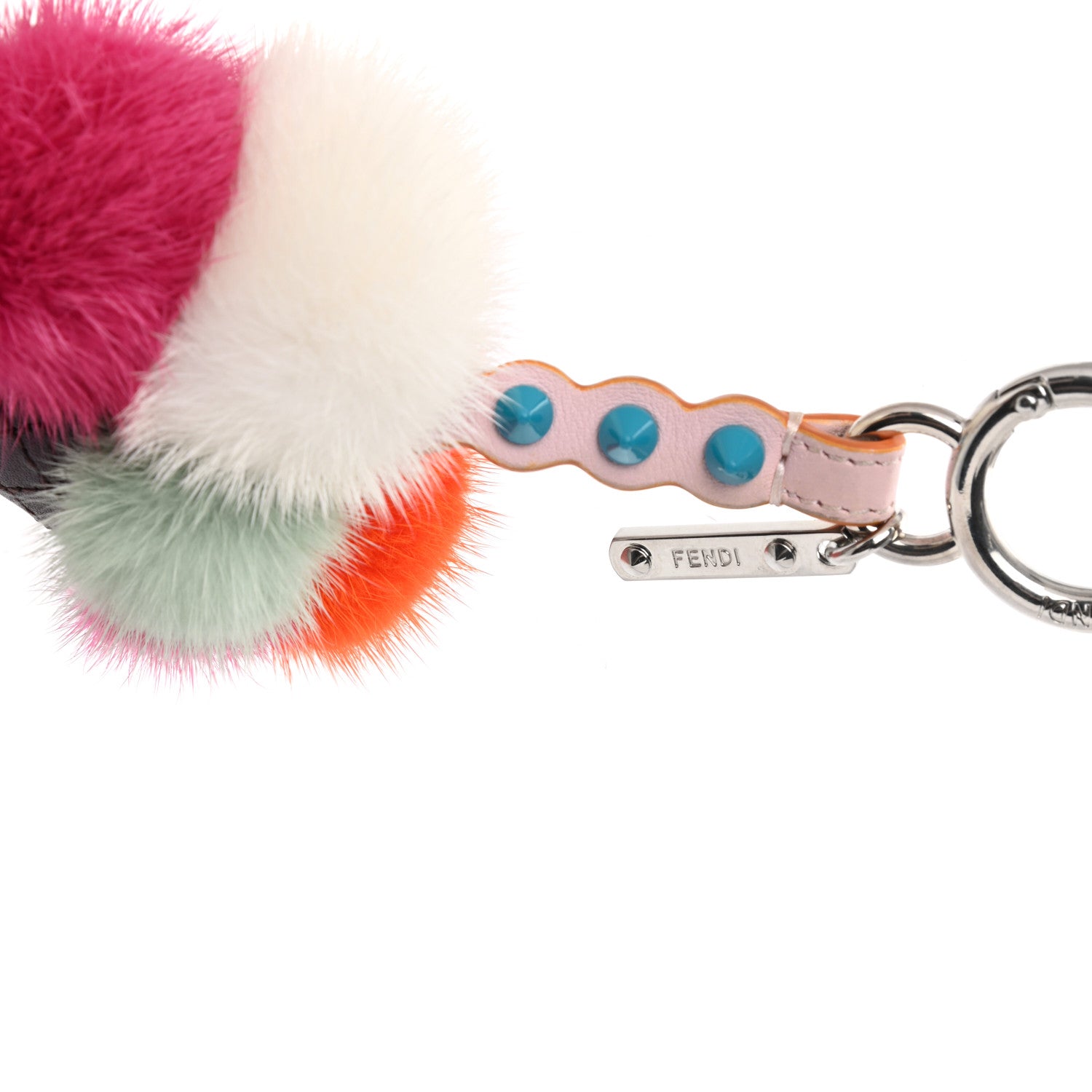 Fendi Mink Fur Calfskin Fun Fair Bag Charm Multicolor 3 of 4