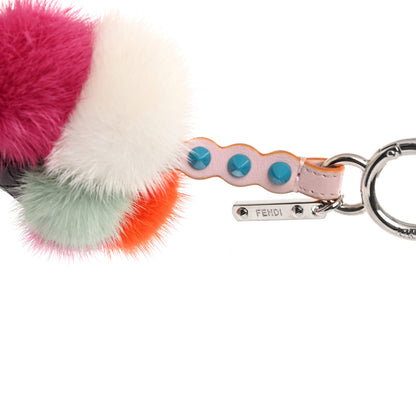 Fendi Mink Fur Calfskin Fun Fair Bag Charm Multicolor 3 of 4