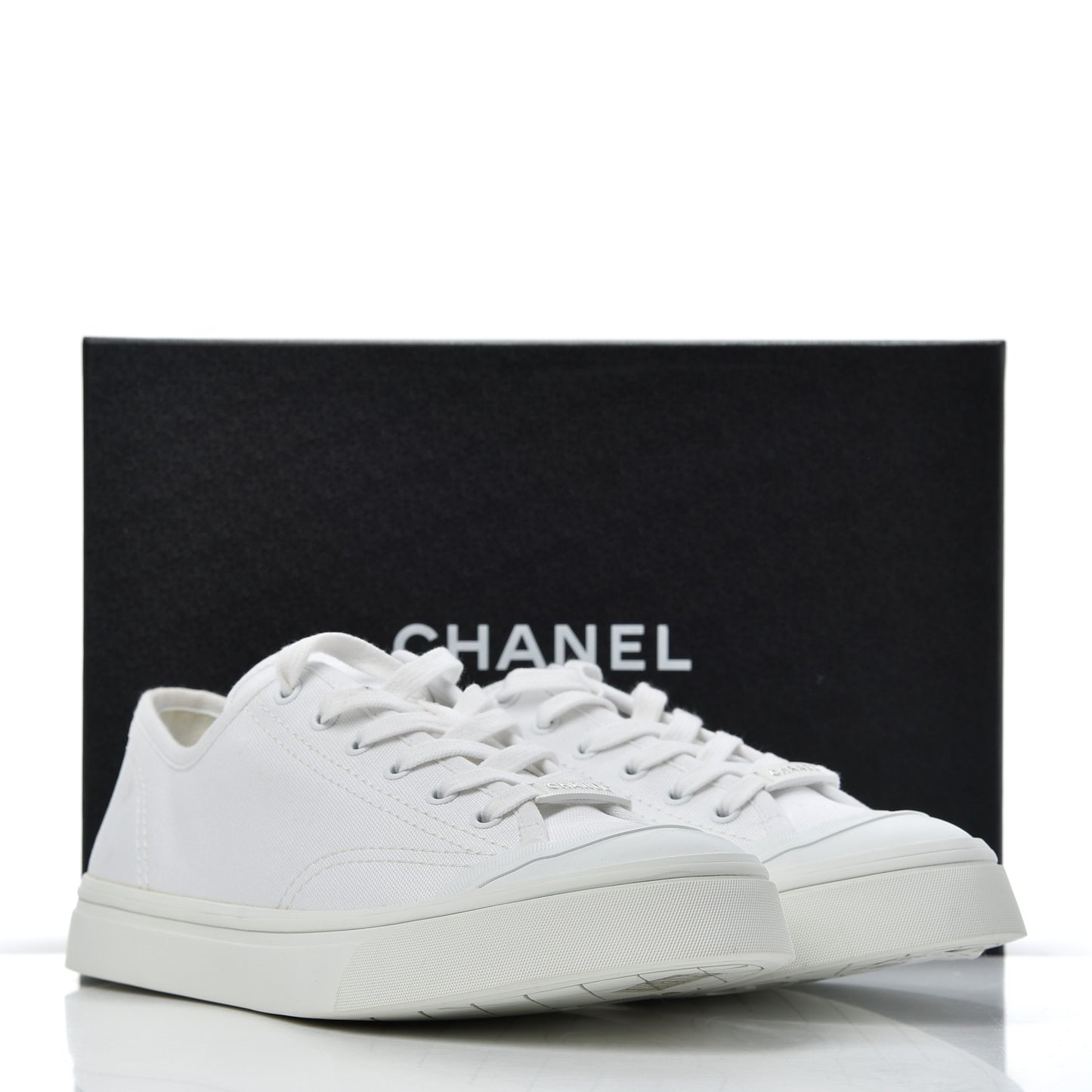 Fabric Low Top Sneakers 42 White