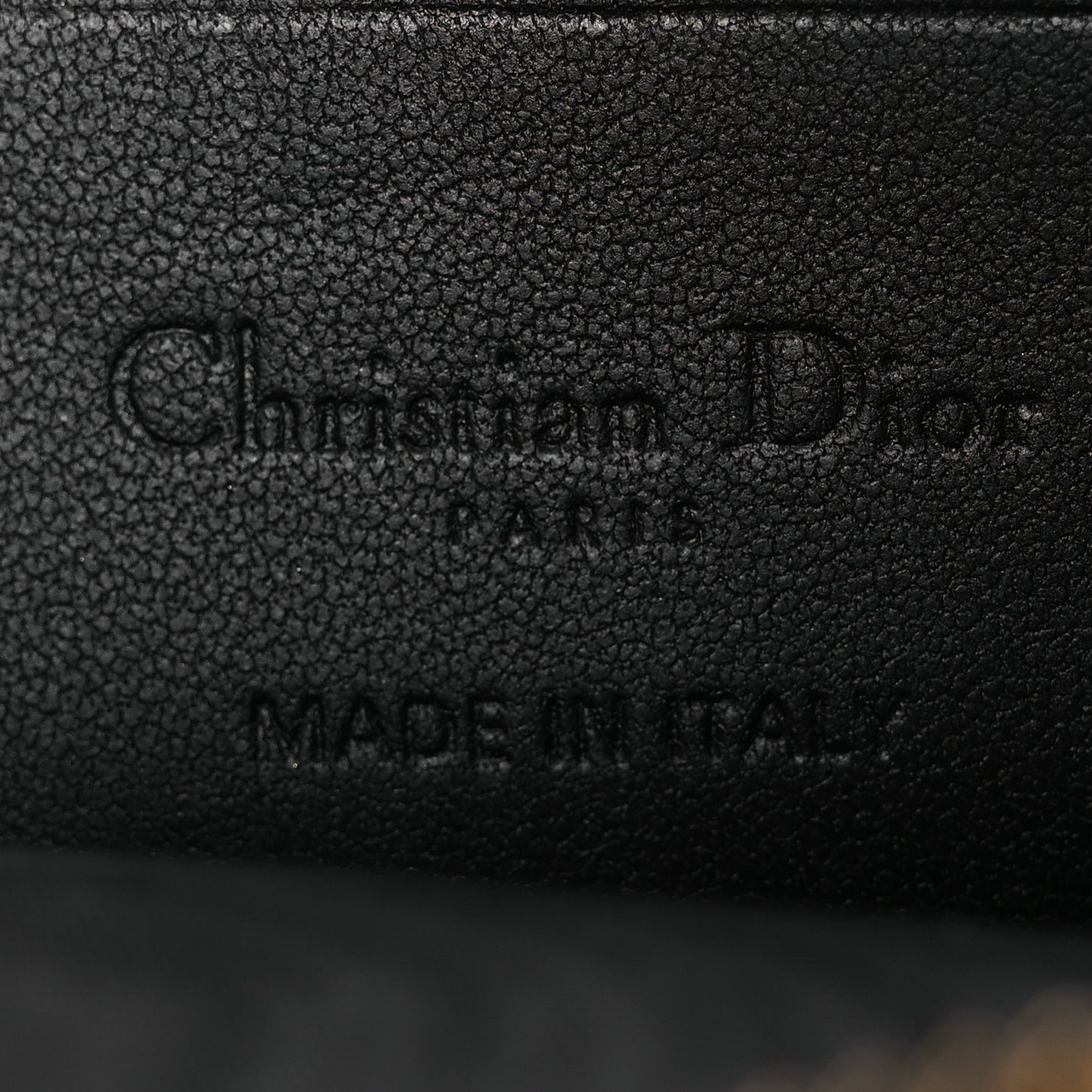 Lambskin Cannage Lady Dior Phone Holder Black