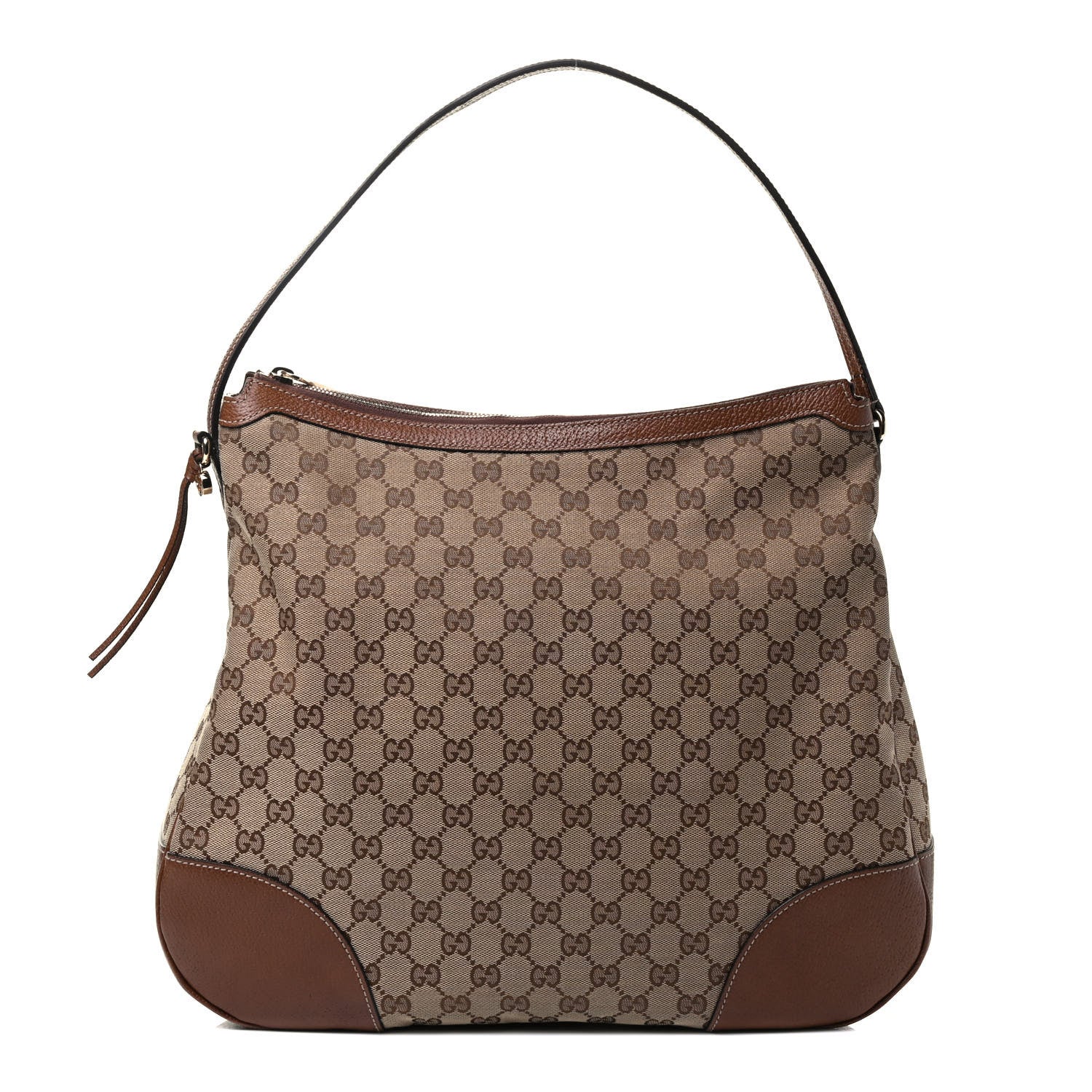 Gucci Monogram Textured Calfskin Large Bree Hobo Beige Ebony Nocciola 2 of 8