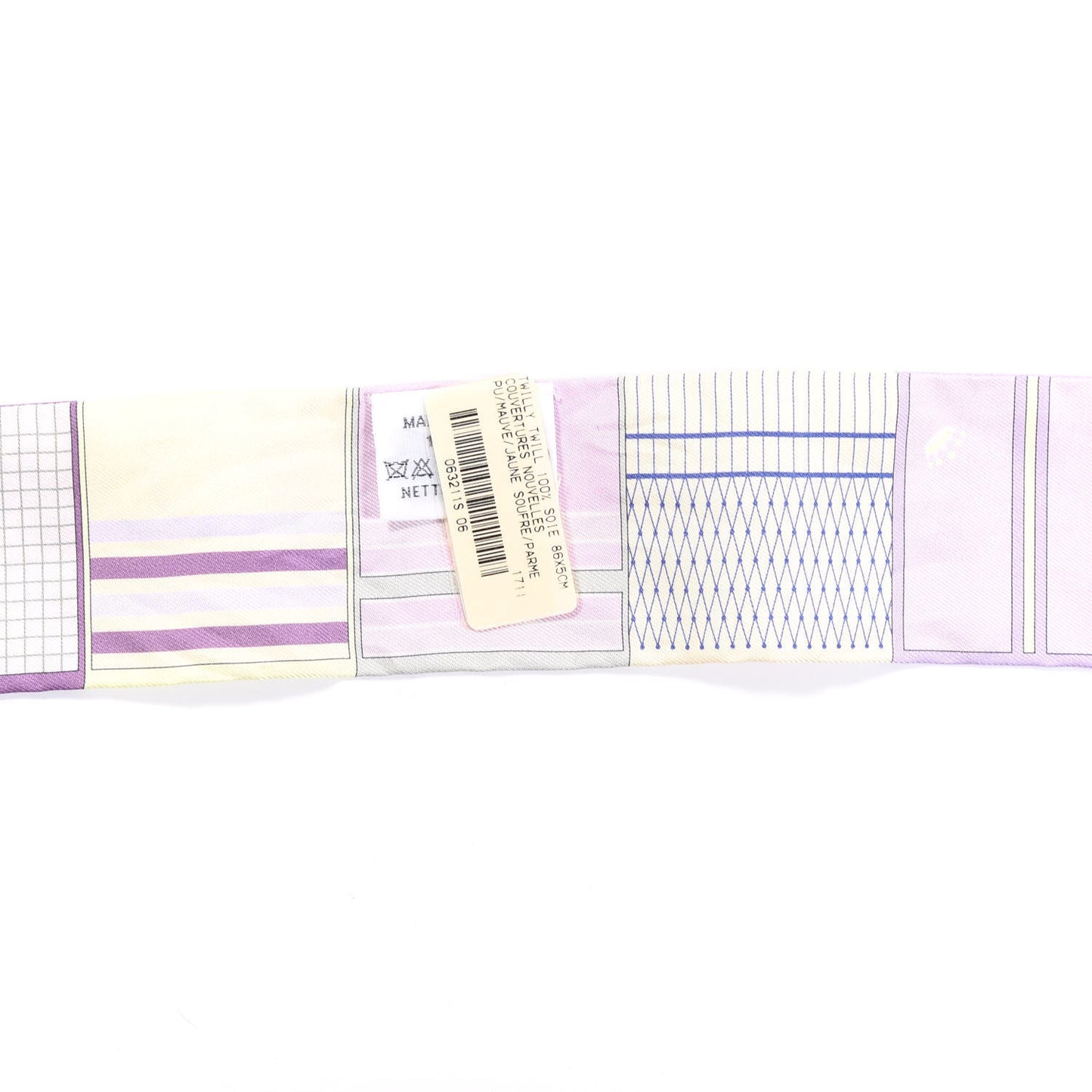 Silk Couvertures Nouvelles Twilly Mauve Jaune Soufre Parme