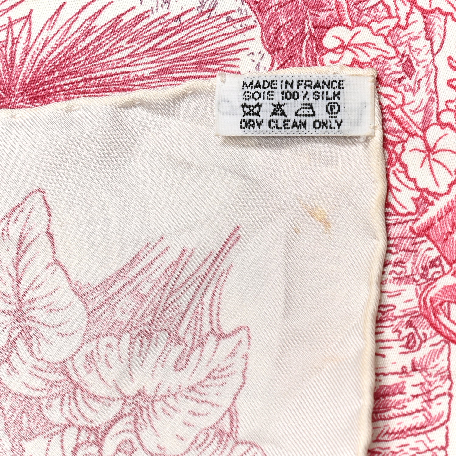 Hermes Silk Le Jardin de Leila Scarf 90 Blanc Framboise Prune 8 of 8