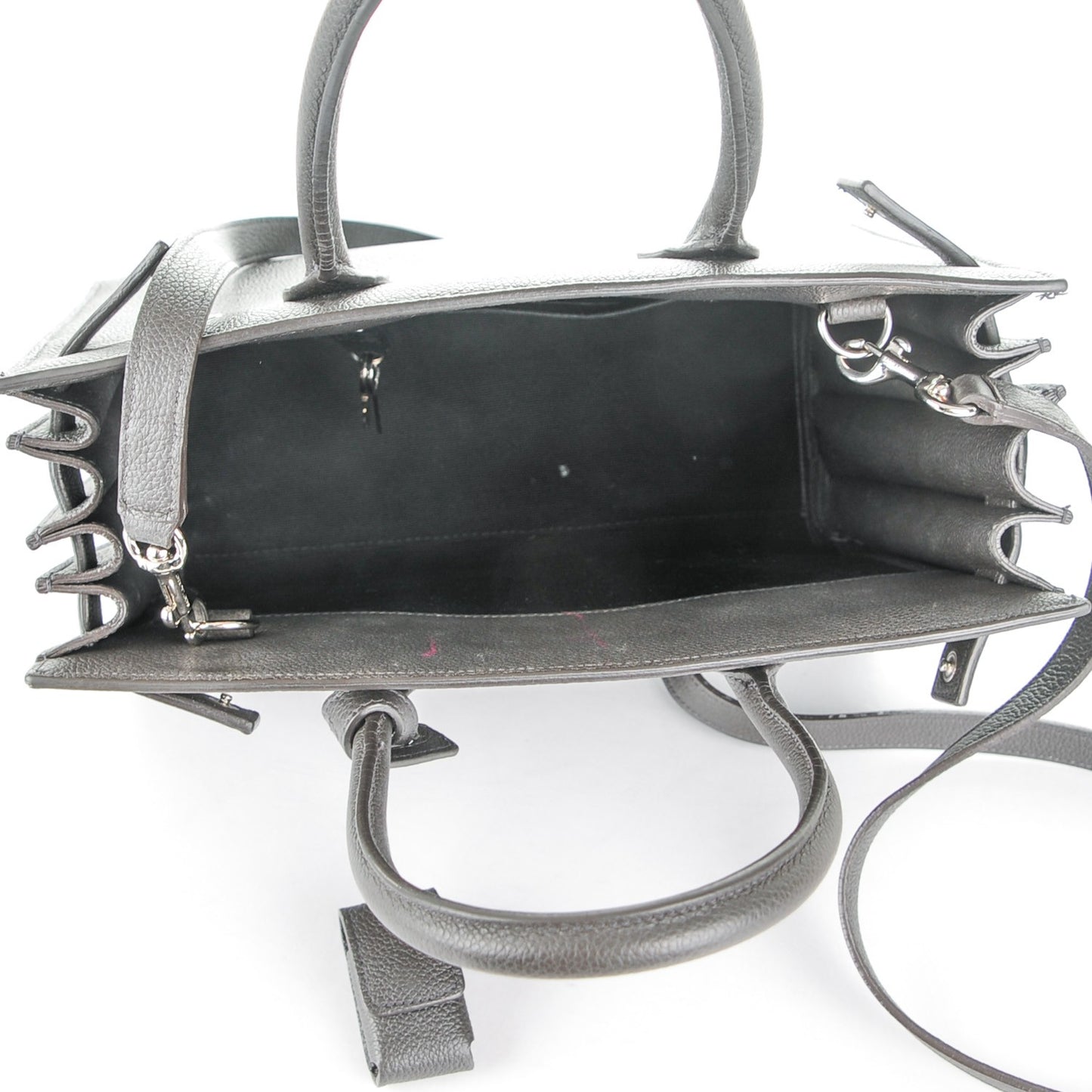 Grained Calfskin Baby Sac De Jour Anthracite