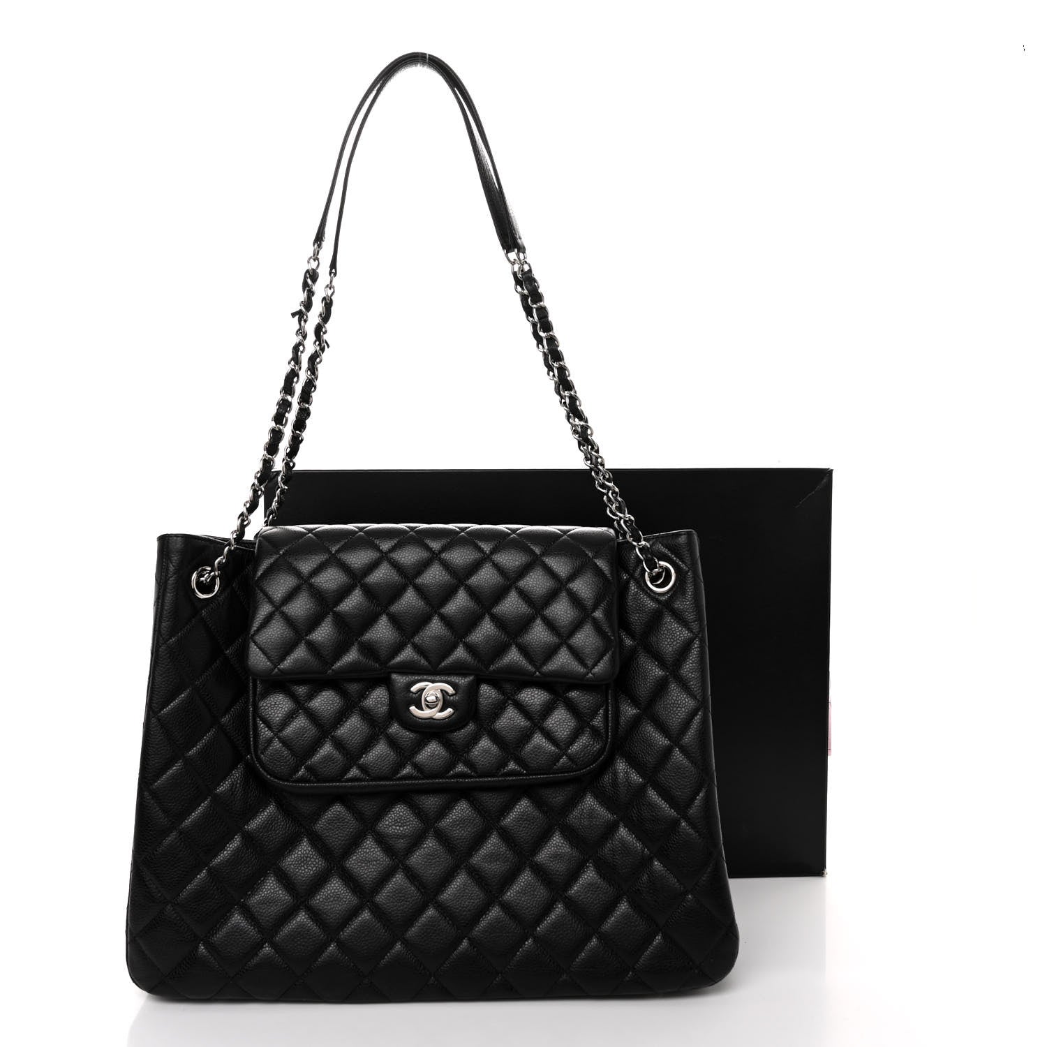 Chanel Caviar Quilted Flap Tote Black 11 of 11