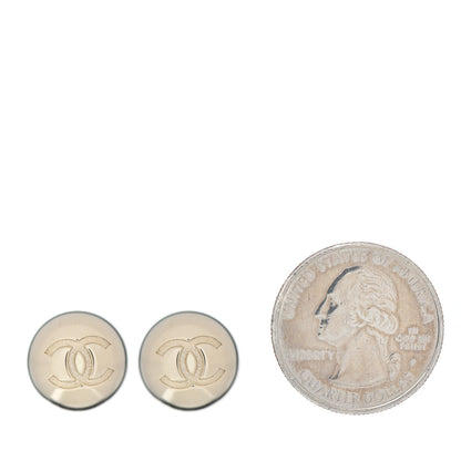 Chanel Metal Bead CC Stud Earrings Gold 2 of 4