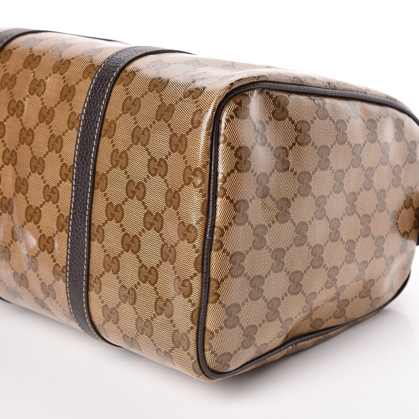 Crystal Monogram Medium Joy Boston Dark Brown
