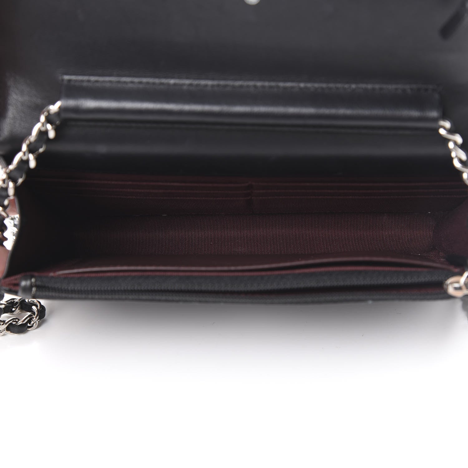 Chanel Lambskin Quilted Wallet On Chain WOC Black 4 of 17