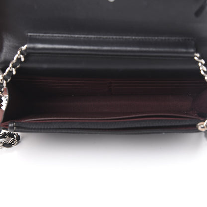 Chanel Lambskin Quilted Wallet On Chain WOC Black 4 of 17