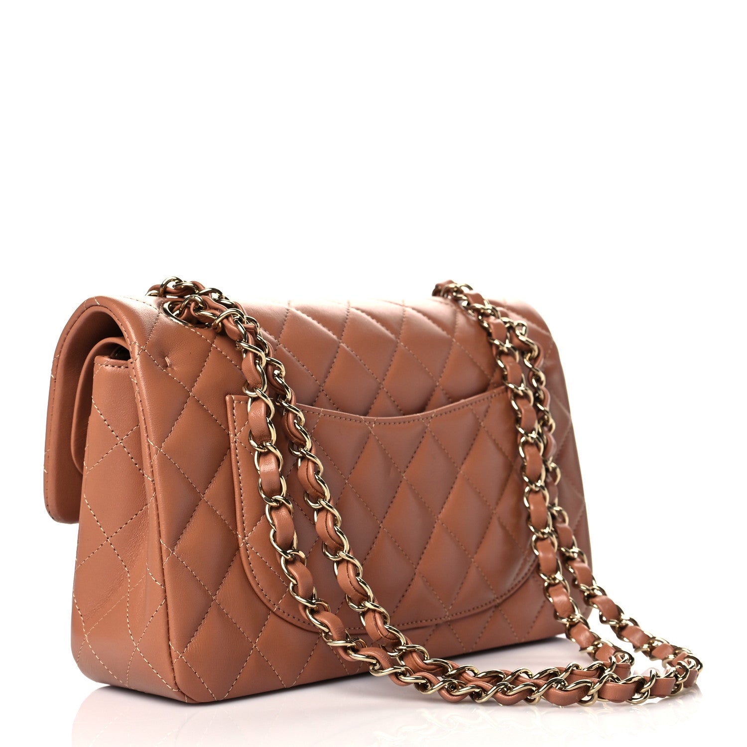 Chanel Lambskin Quilted Small Double Flap Brown 3 of 11