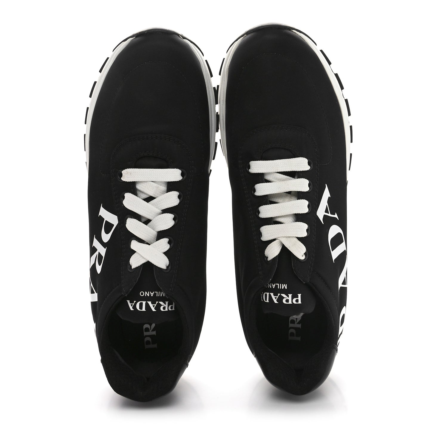 Nylon Gabardine Logo Sneakers 41 Black