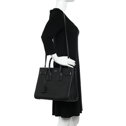 Saint Laurent Grained Calfskin Small Sac De Jour Black 2 of 10