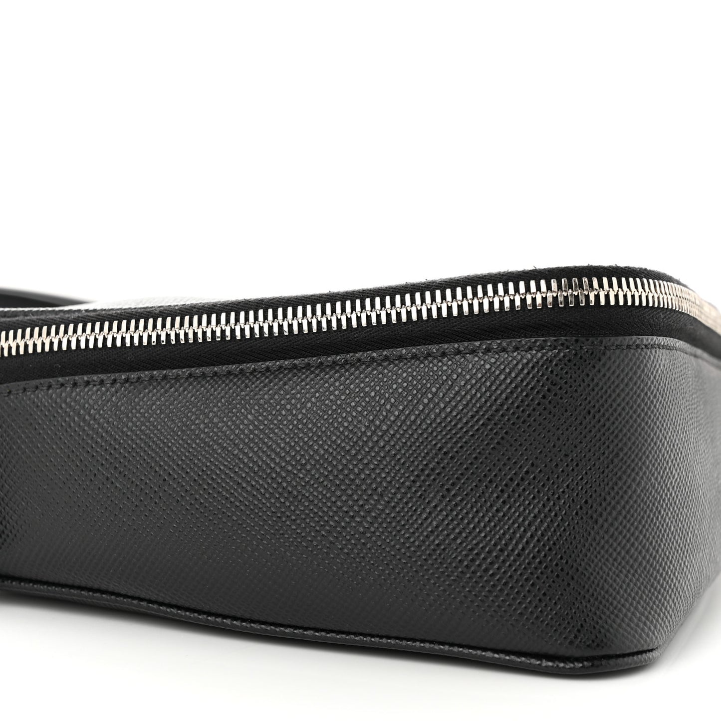 Saffiano Triangle Belt Bag Black