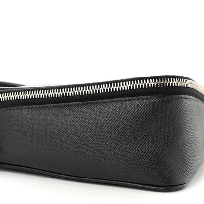 Prada Saffiano Triangle Belt Bag Black 10 of 11