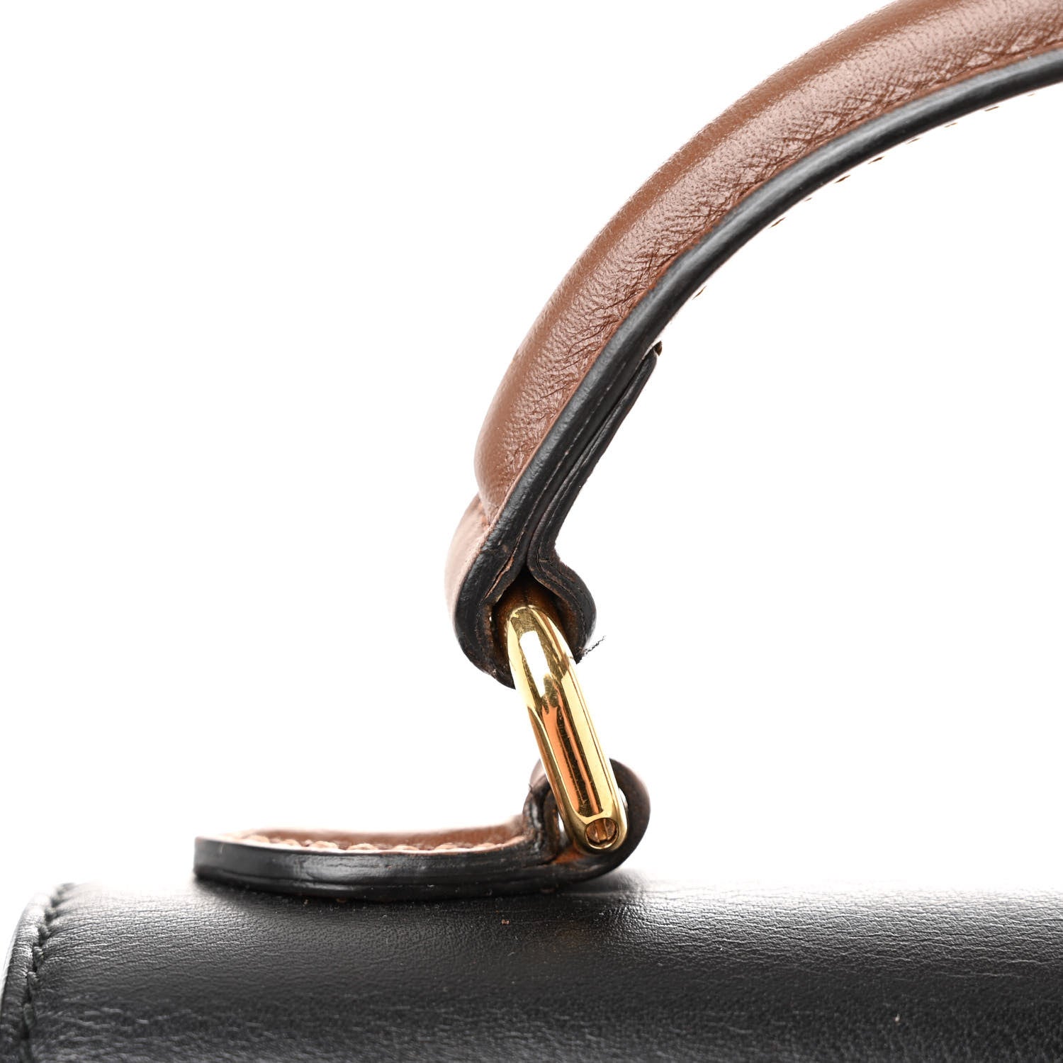 Gucci GG Supreme Monogram Calfskin Small Padlock Top Handle Bag Beige Black Cuir 11 of 11