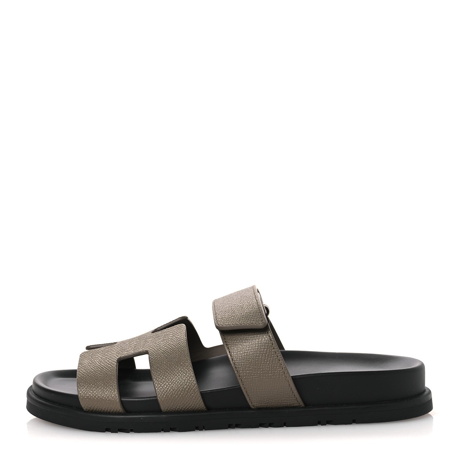 Hermes Epsom Womens Chypre Sandals 38 Etoupe 1 of 11