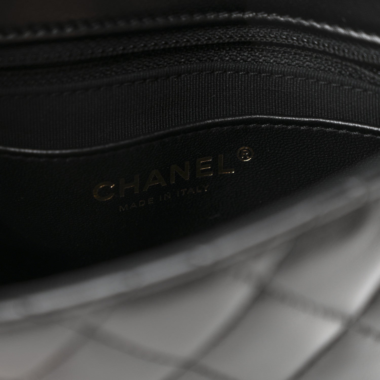 Chanel Lambskin Resin Quilted Mini Heart Square Flap Black 6 of 10