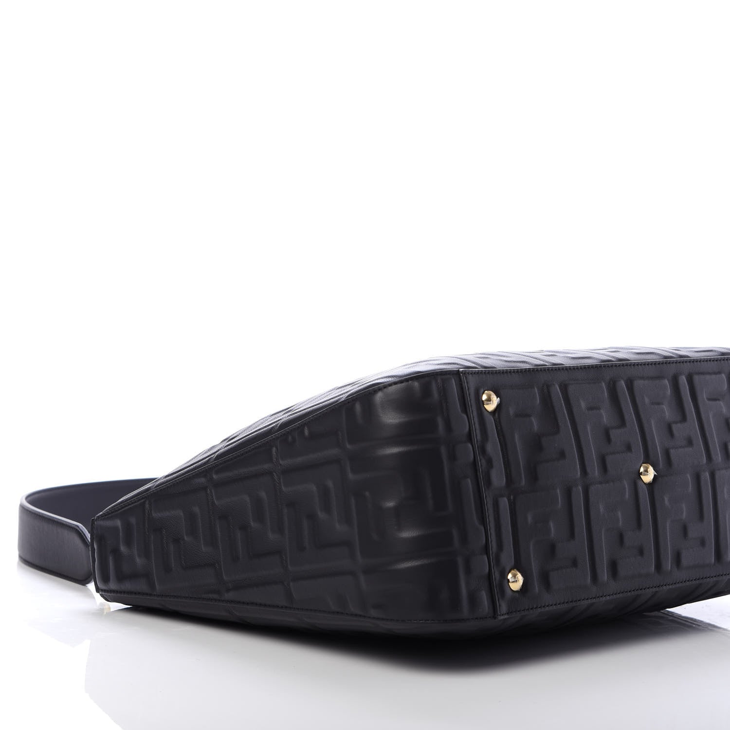 Fendi Nappa FF 1974 Embossed Medium FF Tote Black 6 of 10