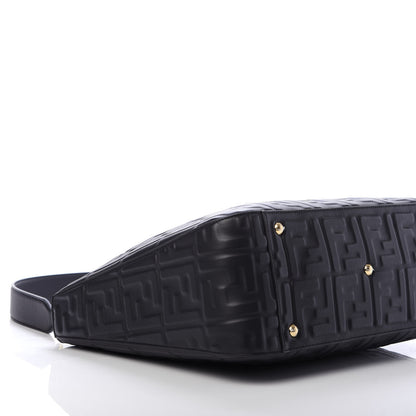 Fendi Nappa FF 1974 Embossed Medium FF Tote Black 6 of 10