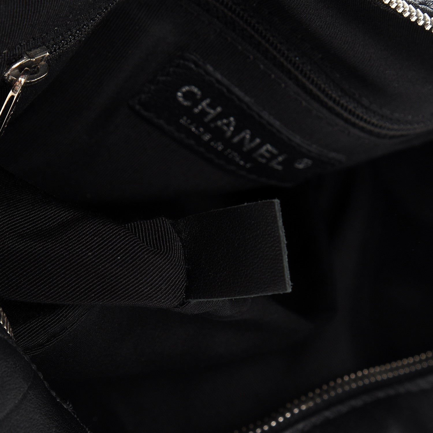 Chanel Calfskin Chevron CC All Day Long Boston Black 7 of 14