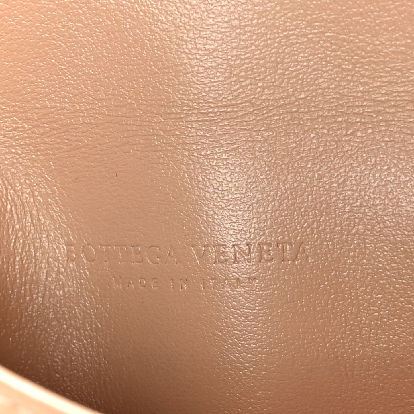 Nappa Intrecciato Card Holder Almond