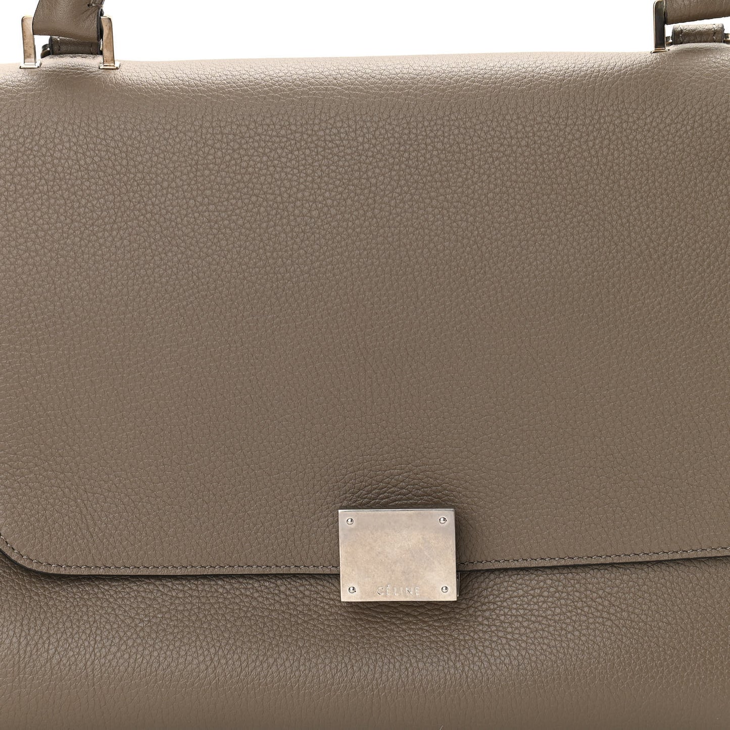 Drummed Calfskin Suede Small Trapeze Souris