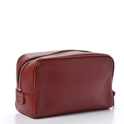 Chanel Caviar Timeless CC Cosmetic Pouch Bag Red 2 of 9
