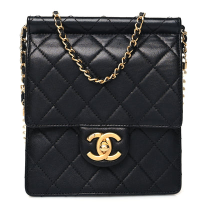 Chanel Goatskin Quilted Chic Pearls Flap Black 1 of 10