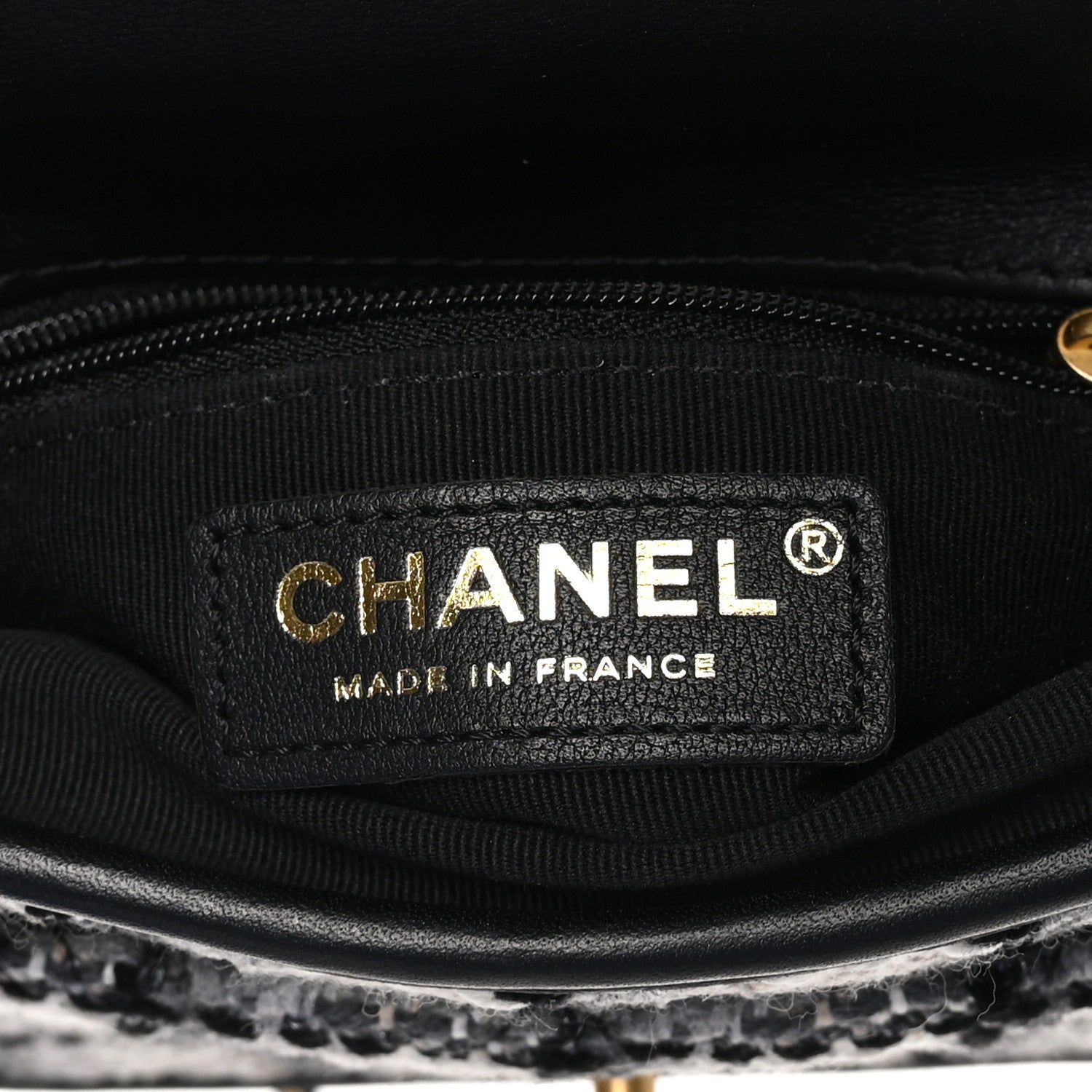 Chanel Tweed Calfskin School Memory Mini Top Handle Flap Ecru Grey Beige Black 6 of 13