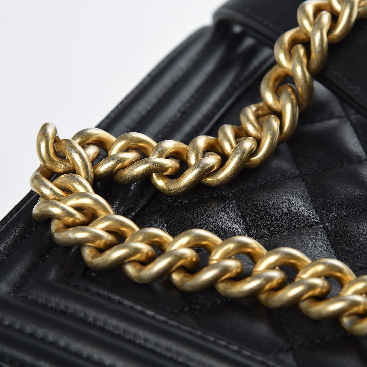 Calfskin Quilted New Medium Boy Flap Black