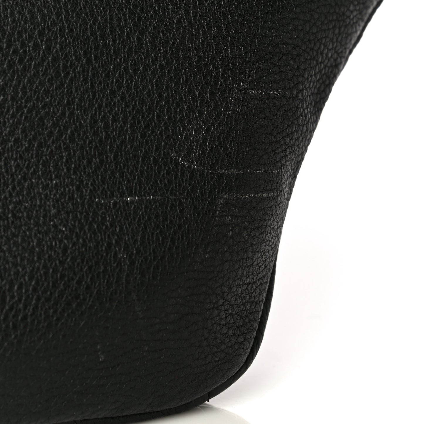 Grained Calfskin Logo Belt Bag Black