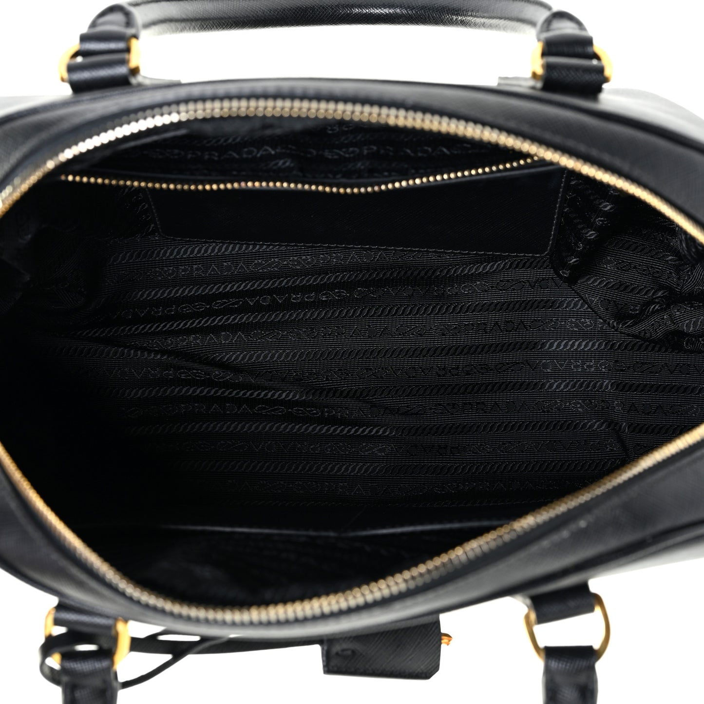 Saffiano Lux Bowling Bag Black
