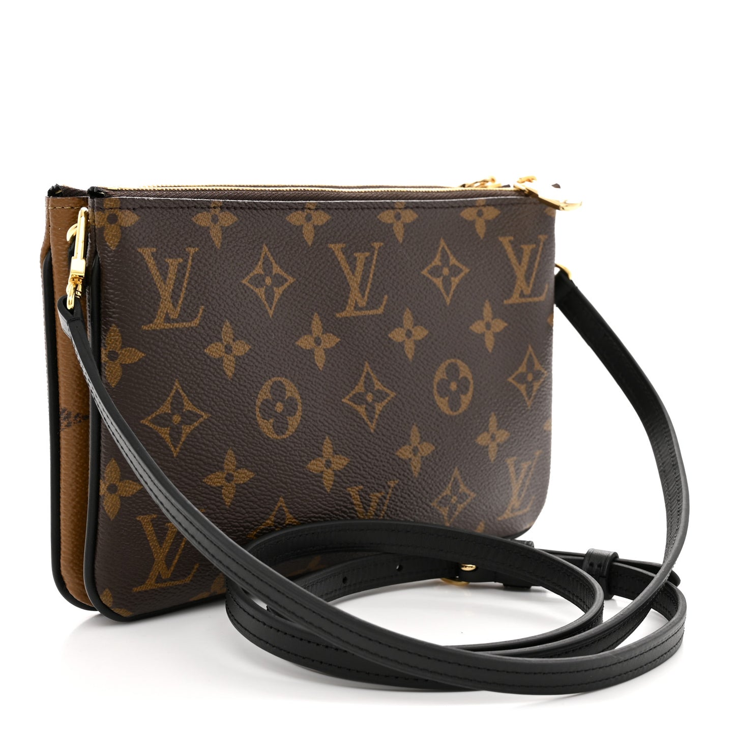 Reverse Monogram Giant Double Zip Pochette