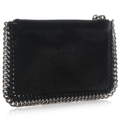 Stella McCartney Faux Leather Shaggy Deer Falabella Wristlet Black 3 of 8