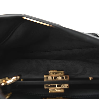 Fendi Calfskin Velvet Fun Fair Medium Peekaboo Iconic Satchel Night Blue Multicolor 6 of 11