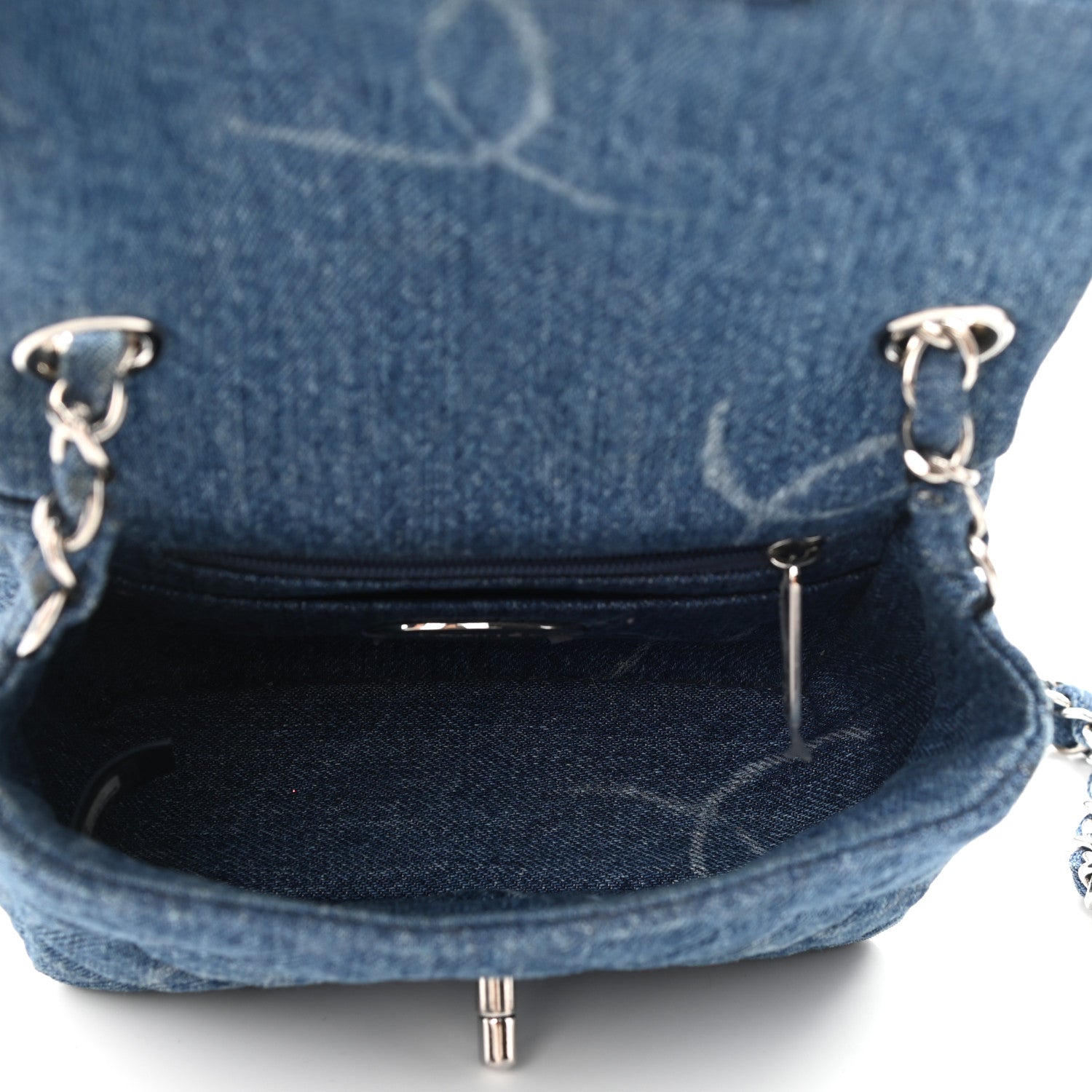 Chanel Denim CC Quilted Mini Square Flap Blue 5 of 12
